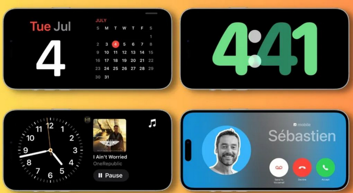 秀峰苹果手机维修分享iOS17横屏充电待机显示有什么好处 