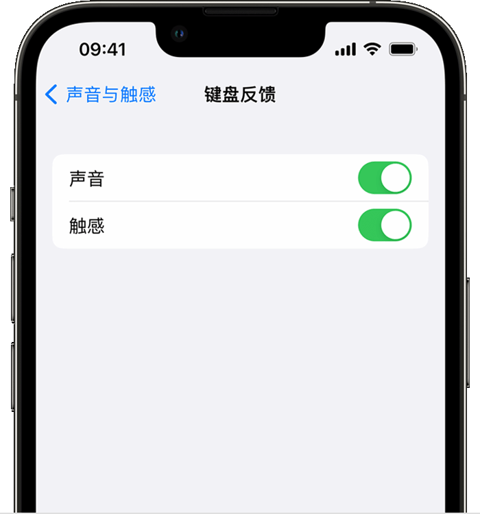 秀峰苹果14维修分享iPhone 14 系列机型如何开启键盘声音或触感反馈 