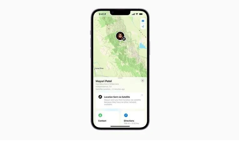 秀峰苹果14维修分享iPhone14系列中 FindMy功能通过卫星分享位置方法教程 