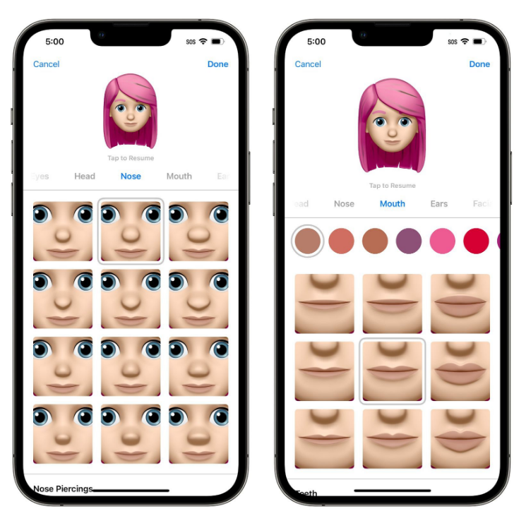 秀峰苹果手机维修分享​iOS 16中的拟我表情有了哪些变化和升级 